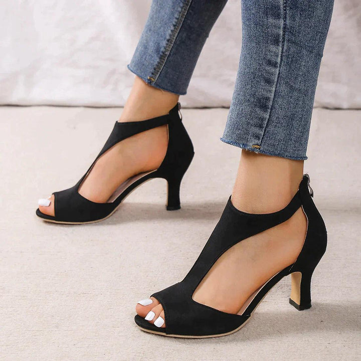 Aisling - Strappy Open-Toe Heeled Sandals