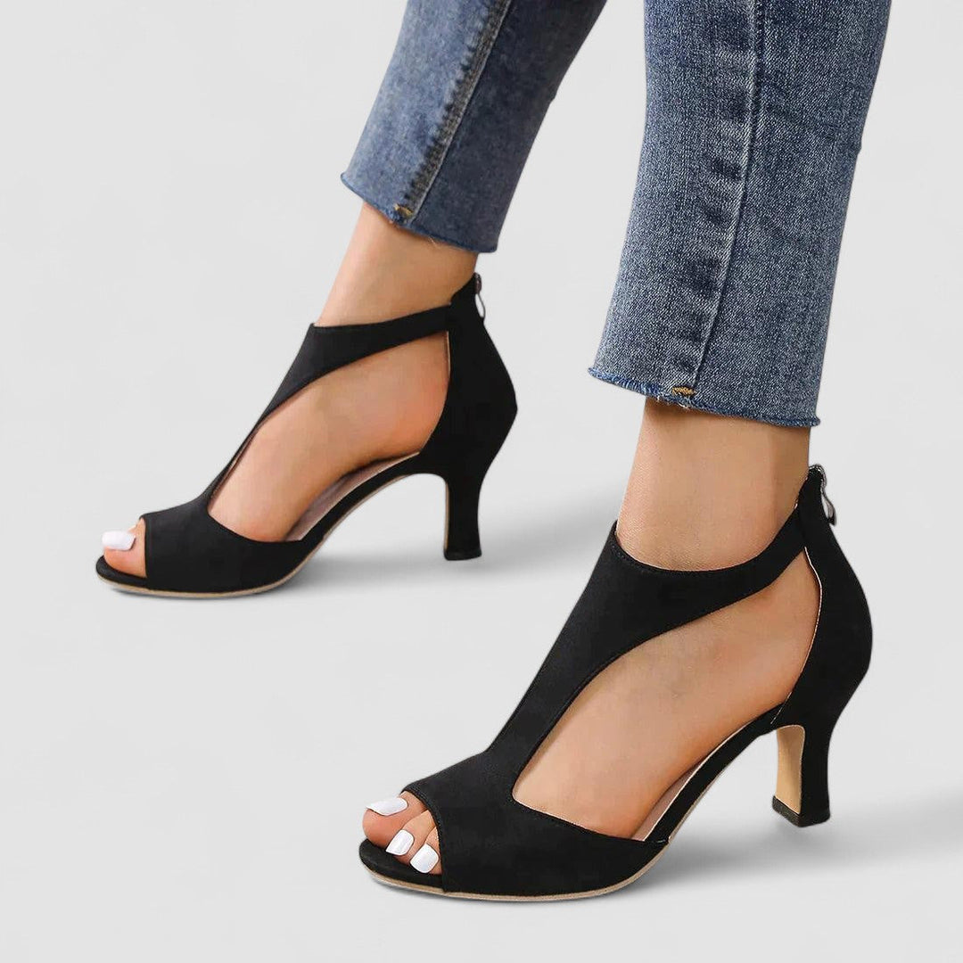 Aisling - Strappy Open-Toe Heeled Sandals