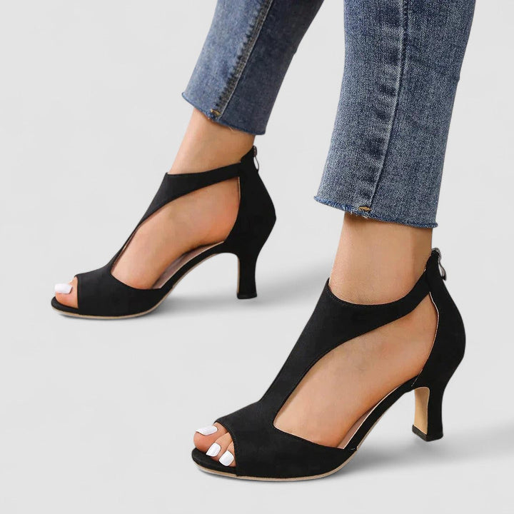 Aisling - Strappy Open-Toe Heeled Sandals