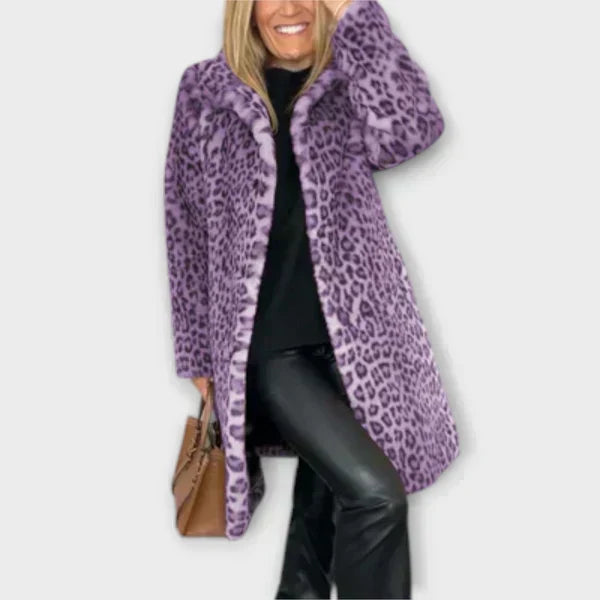 Maëva - Chic Leopard Print Coat