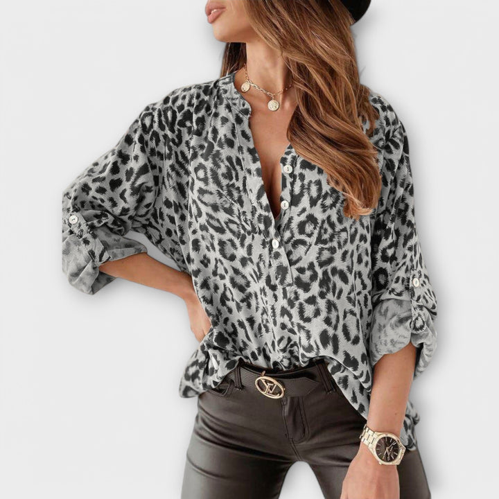 Saoirse - Leopard-Patterned Blouse