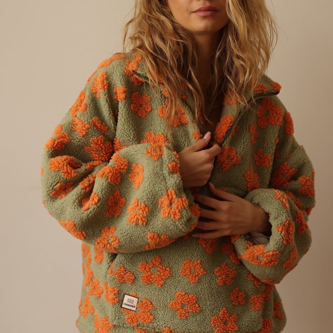 Íde - Oversized Floral Sweatshirt