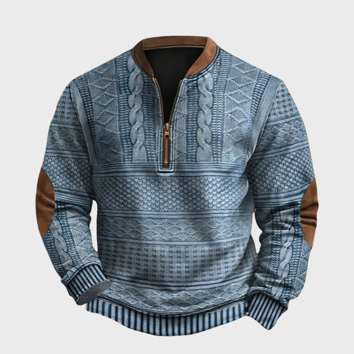 Darragh - Retro Zip-Up Sweatshirt