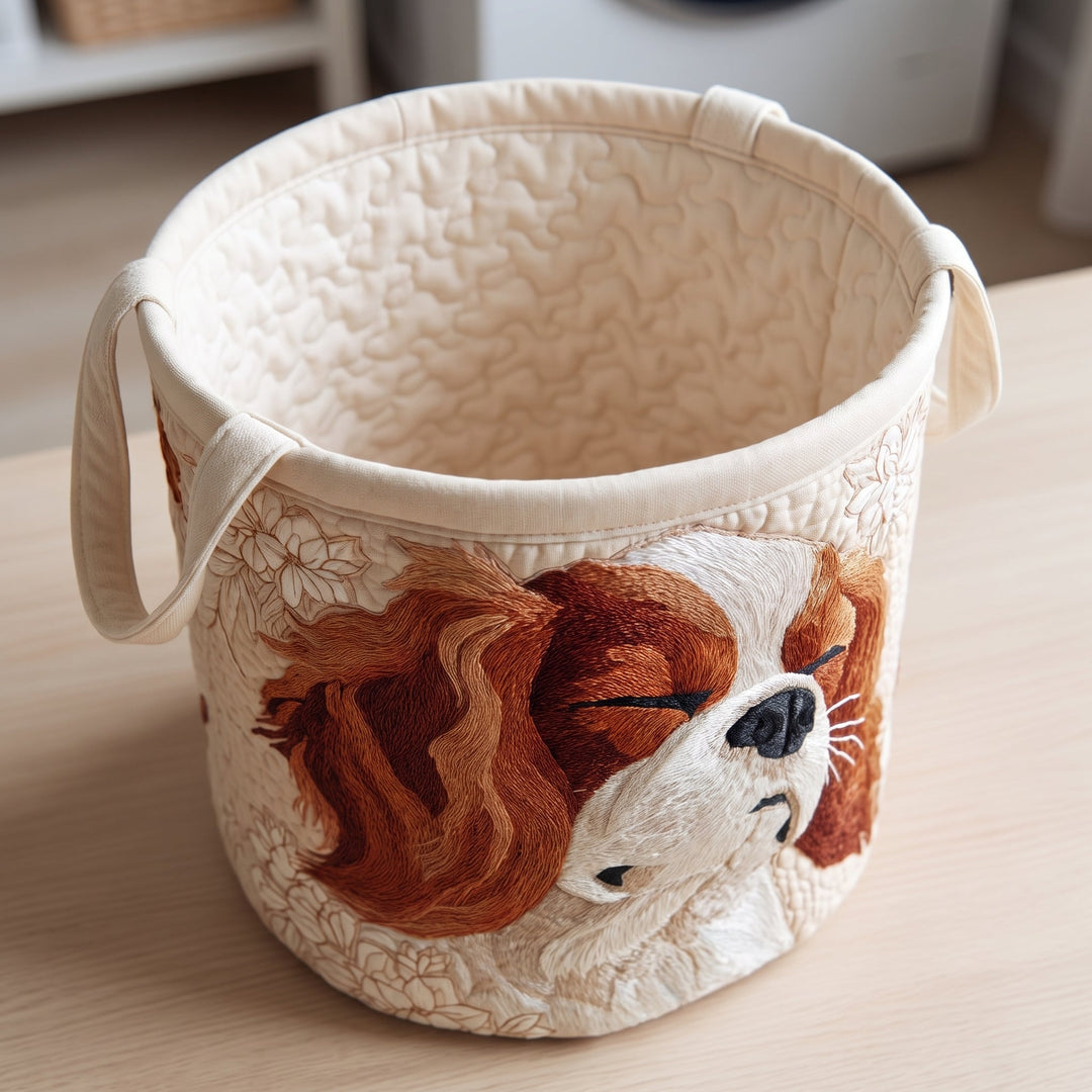 Cavalier King Charles | Quilted Laundry Basket