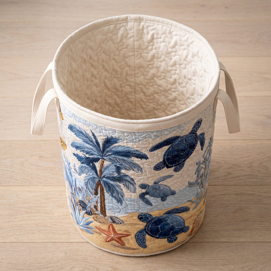 Sea Turtle | Quilted Laundry Basket