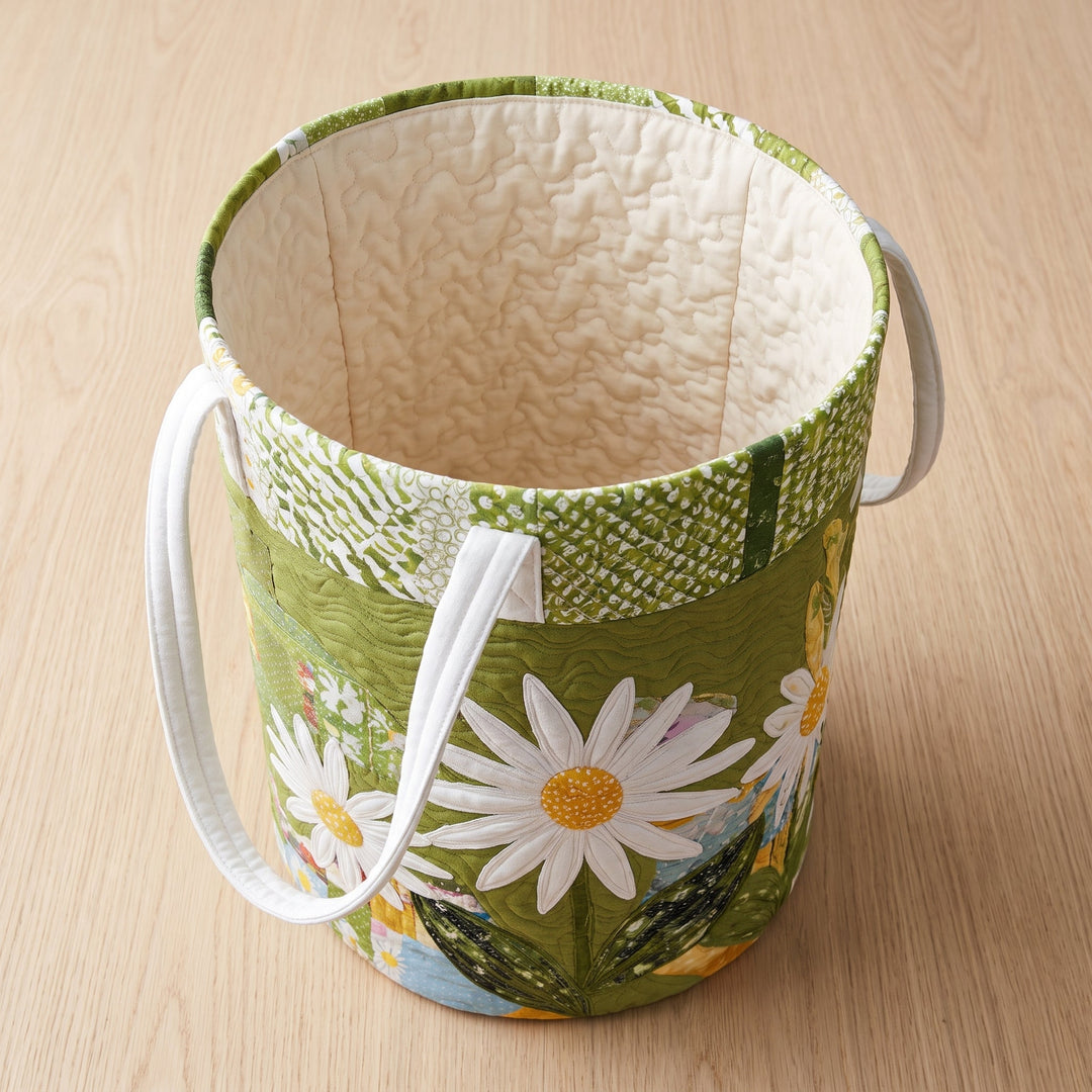Sunny Stems | Quilted Laundry Basket