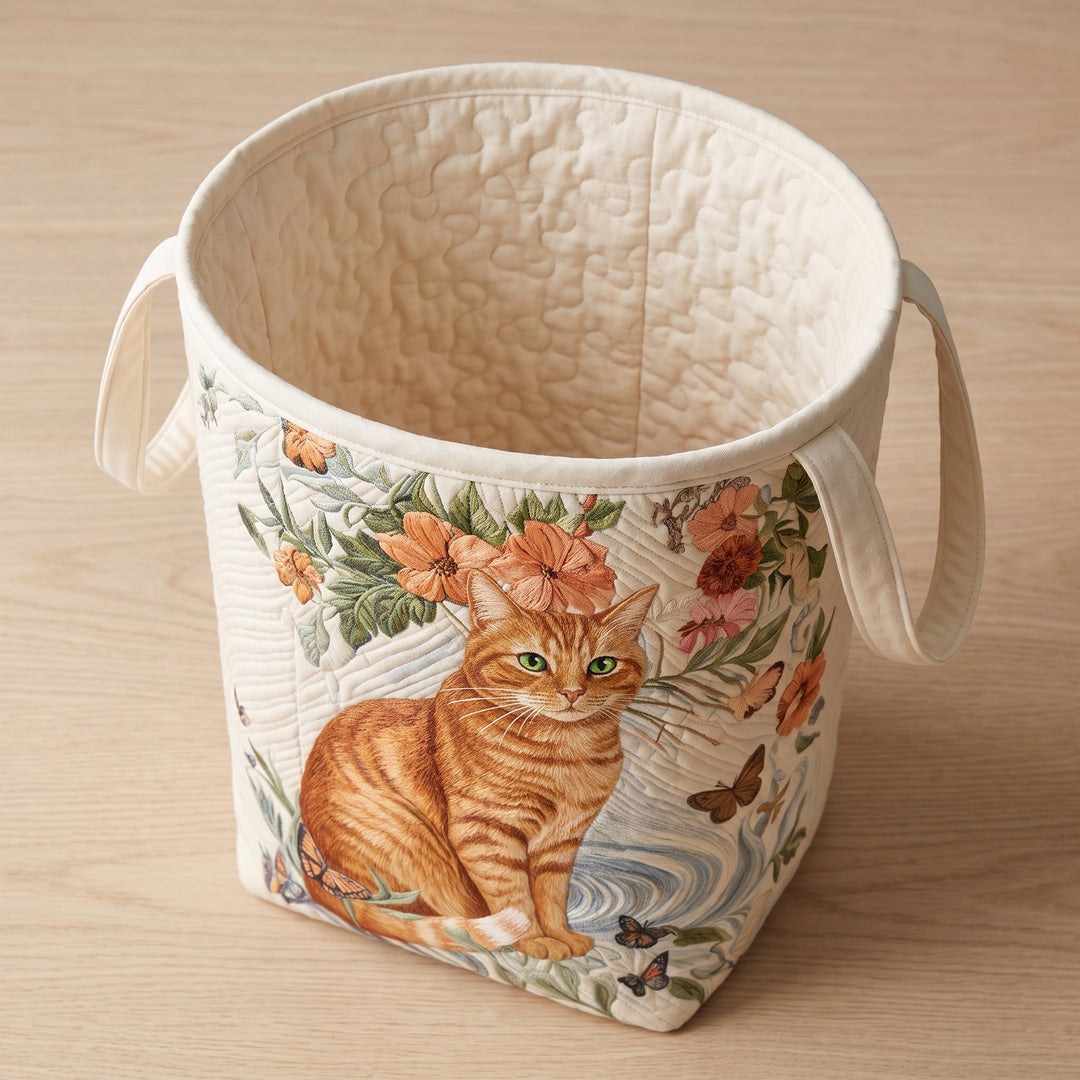 Warm Yellow | Quilted Laundry Basket