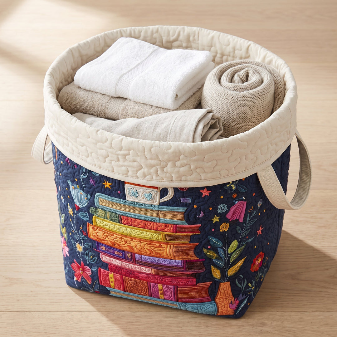 Dreamy Pages | Quilted Laundry Basket