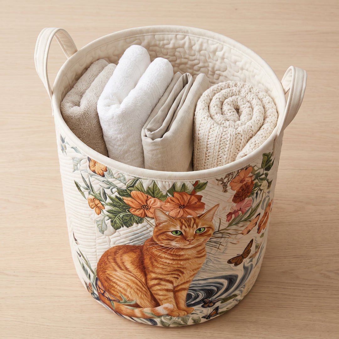 Warm Yellow | Quilted Laundry Basket
