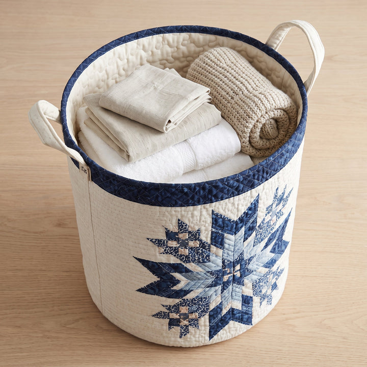 Snowflake | Quilted Laundry Basket