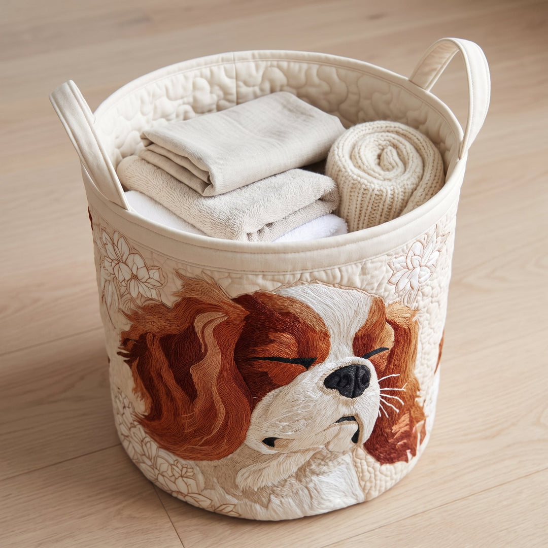 Cavalier King Charles | Quilted Laundry Basket