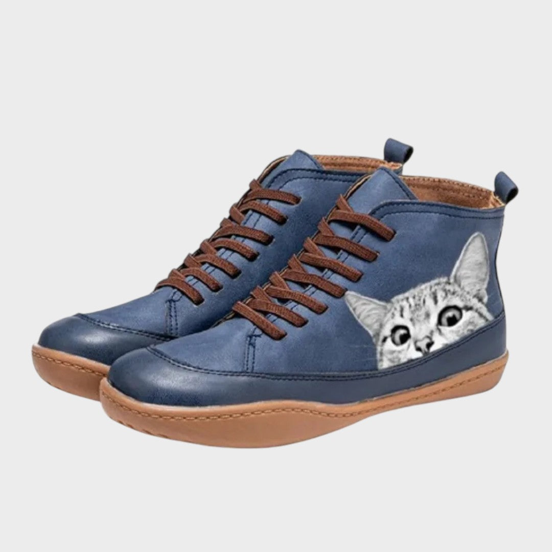 Erin - Cat Print Boots