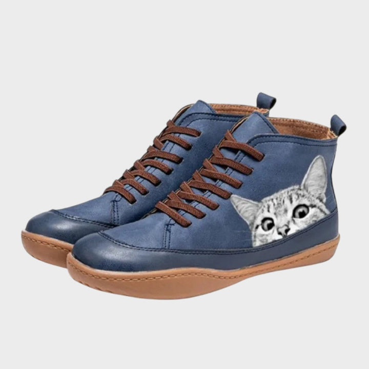 Erin - Cat Print Boots