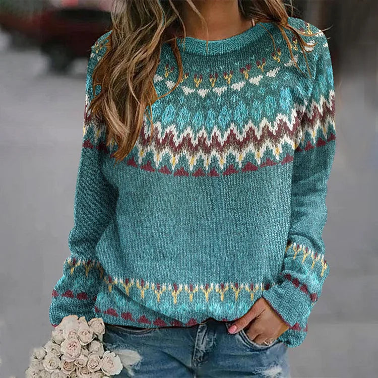 Dymphna | Retro Wave Pattern Jumper