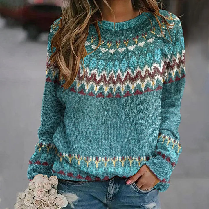 Dymphna | Retro Wave Pattern Jumper