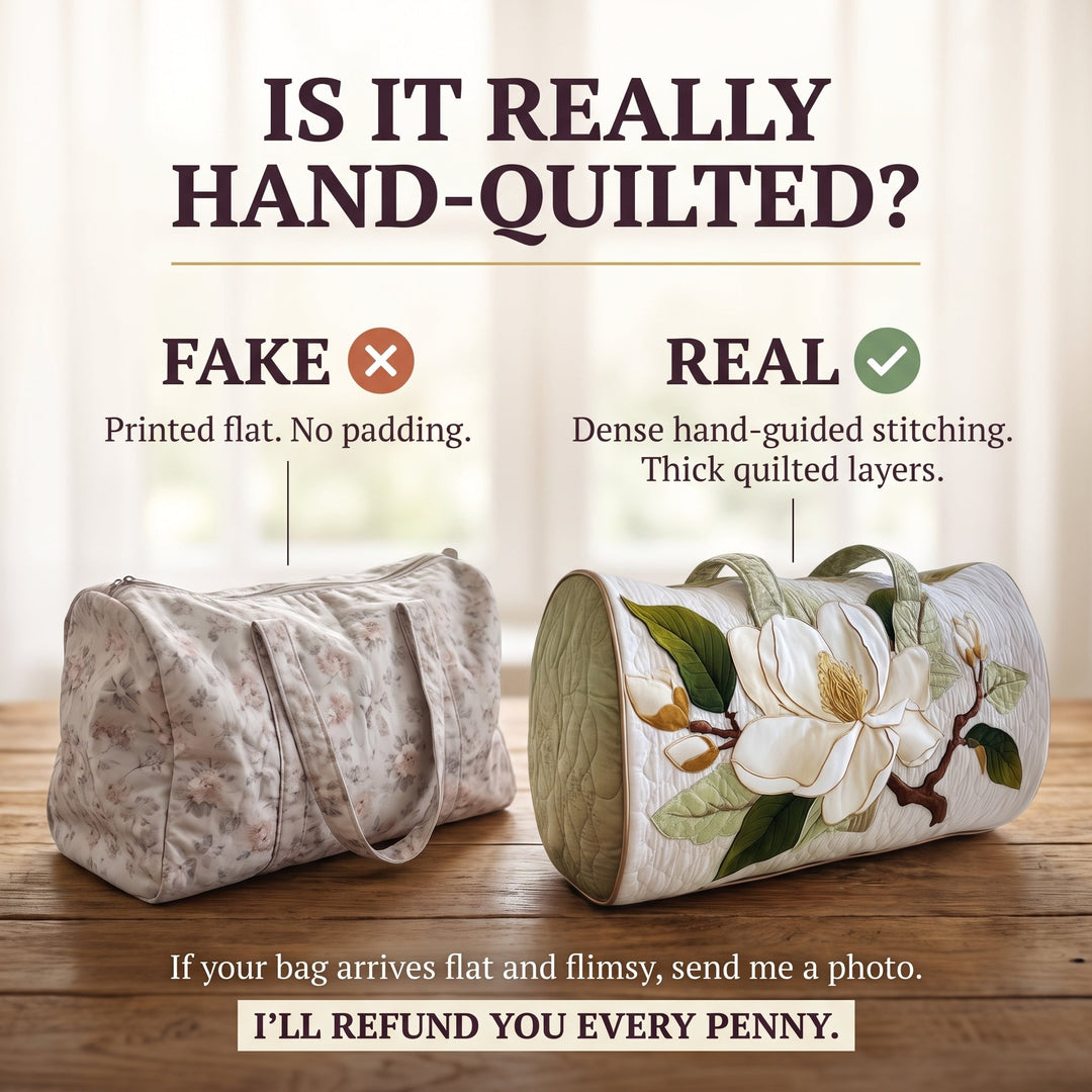 Blooming Grace Quilted Duffle Bag