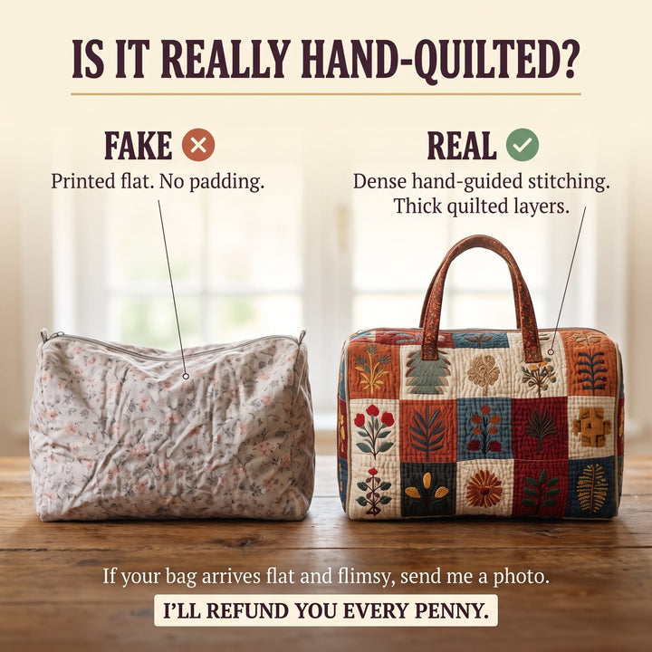 Petal Serenade Quilted Duffle Bag
