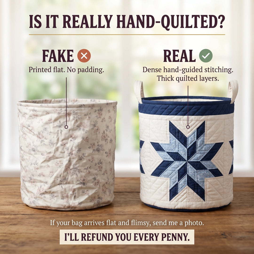 Snowflake | Quilted Laundry Basket