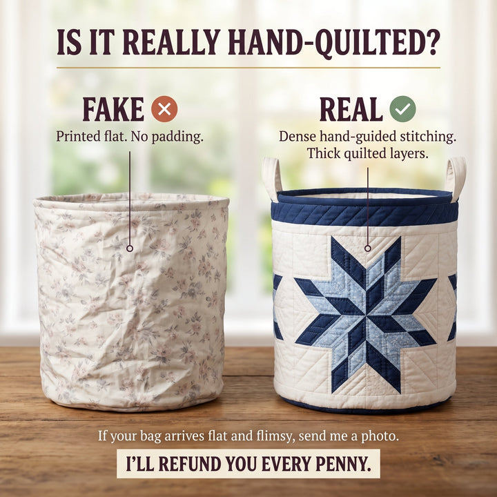 Snowflake | Quilted Laundry Basket