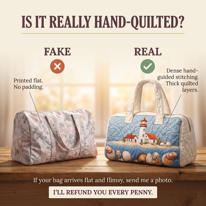 Seaside Glow Quilted Duffle Bag
