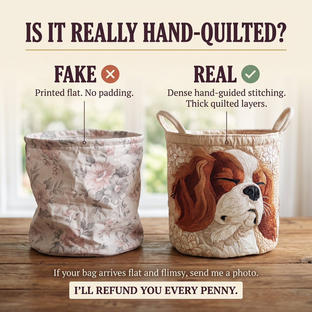 Cavalier King Charles | Quilted Laundry Basket