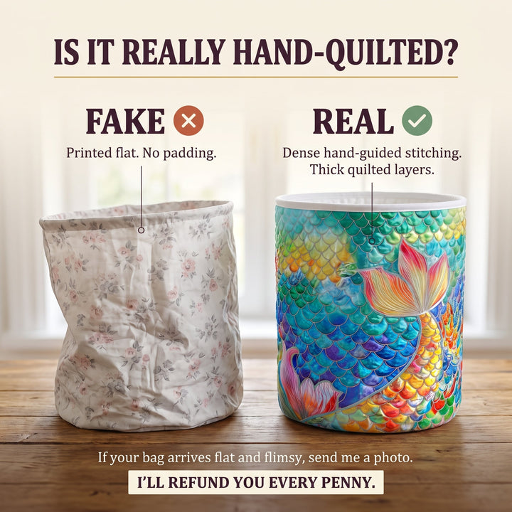 Marine Sparkle | Quilted Laundry Basket