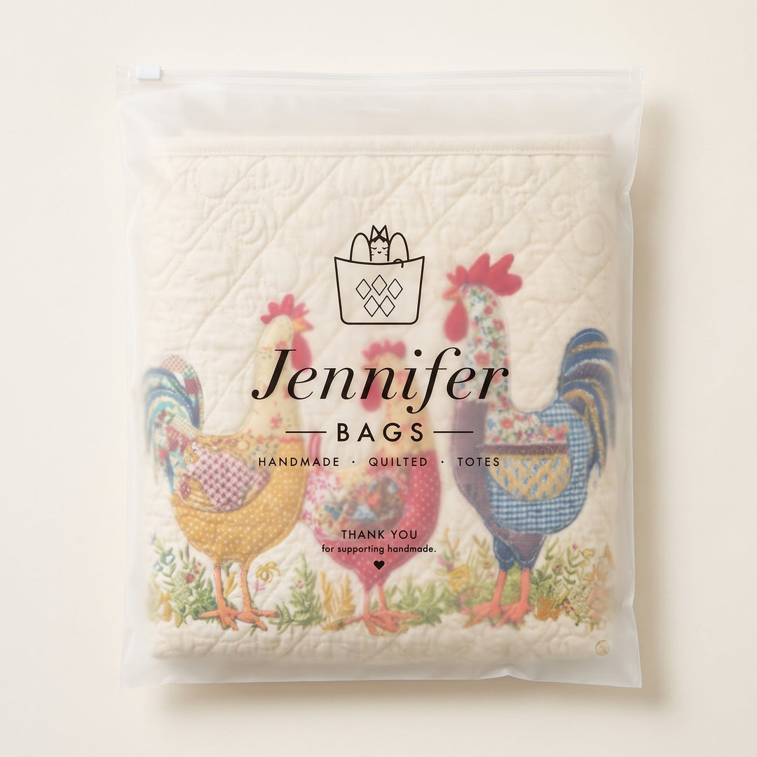 Cheerful Chicken Coop | Quilted Laundry Basket