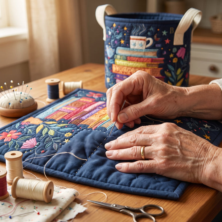 Dreamy Pages | Quilted Laundry Basket