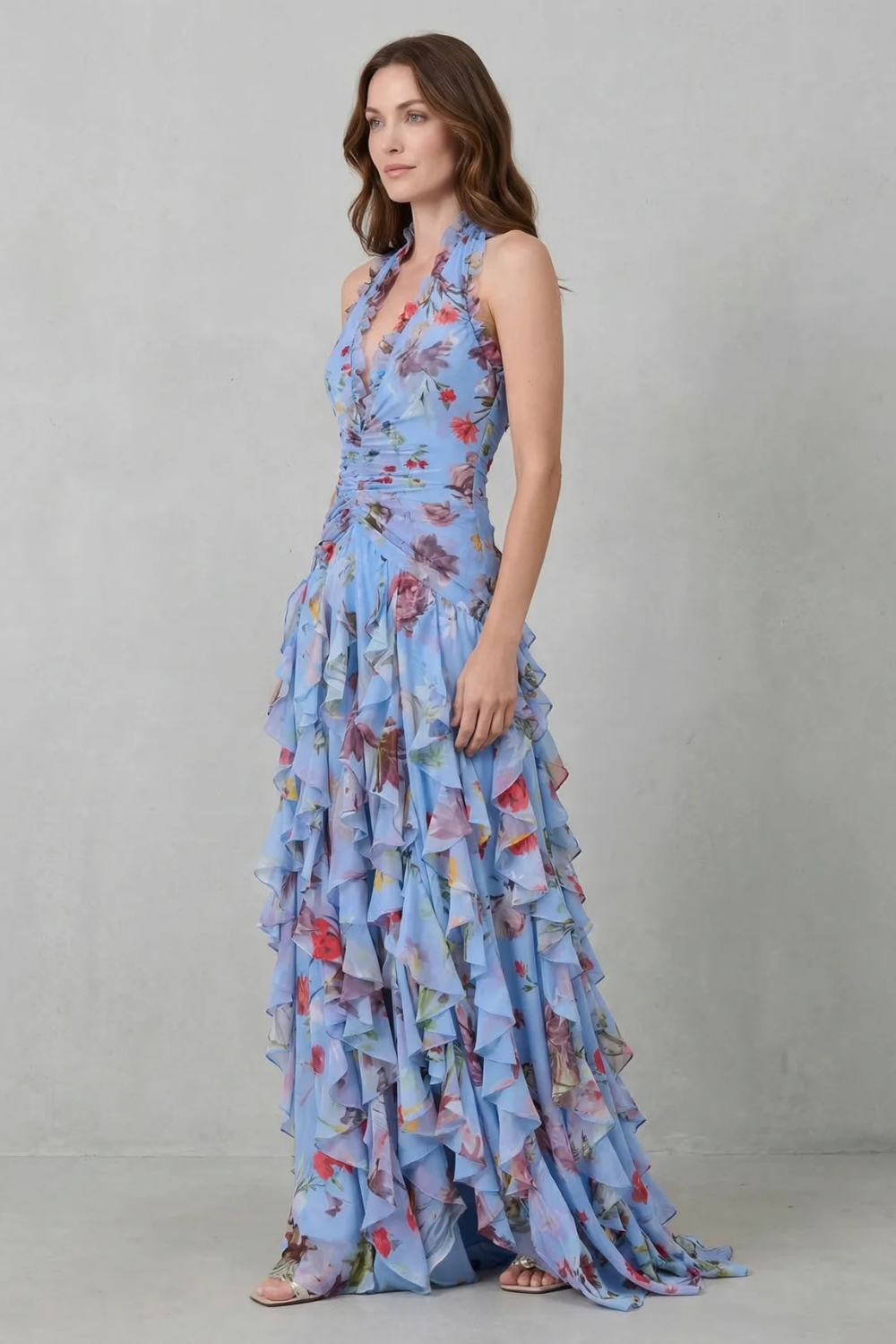 Orlaith - Halter Neck Long Dress