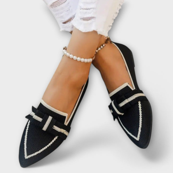 Muireann - Bow-Embellished Flat Shoes
