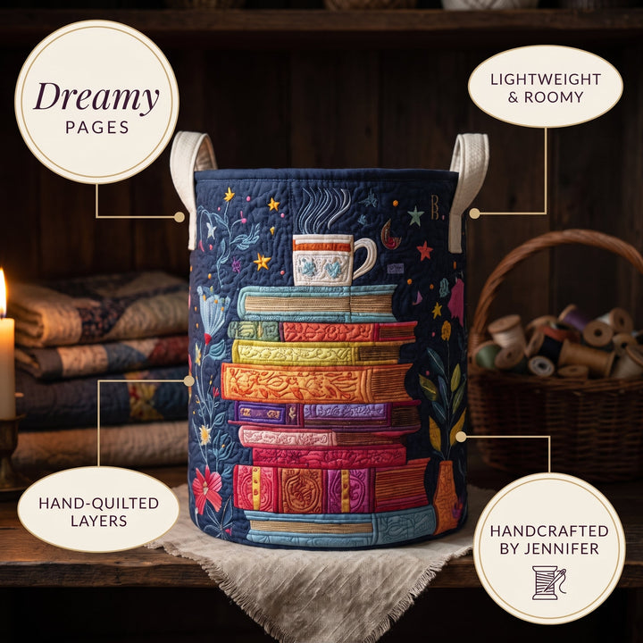 Dreamy Pages | Quilted Laundry Basket