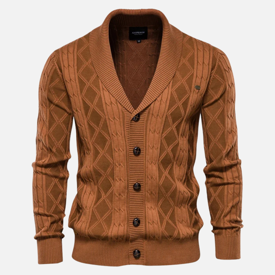 Éanna - Cozy Argyle Cardigan