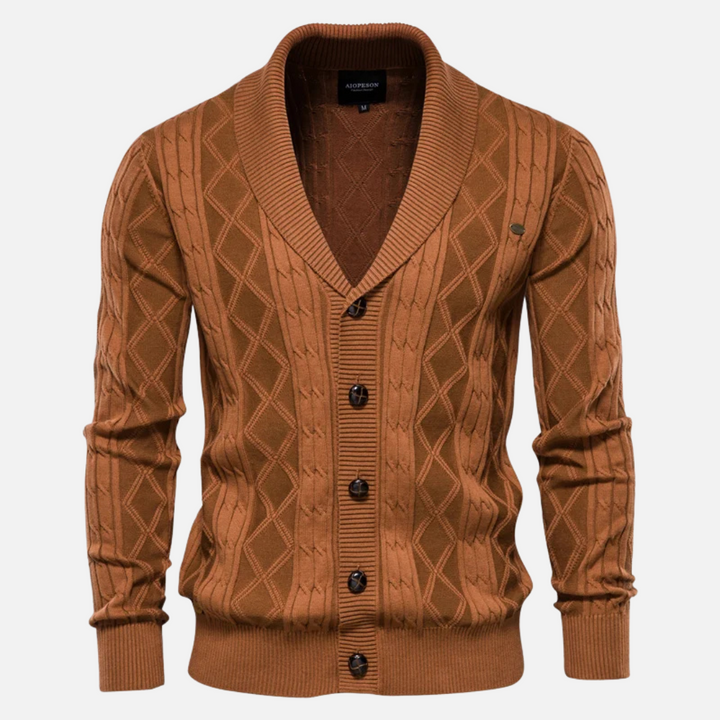 Éanna - Cozy Argyle Cardigan