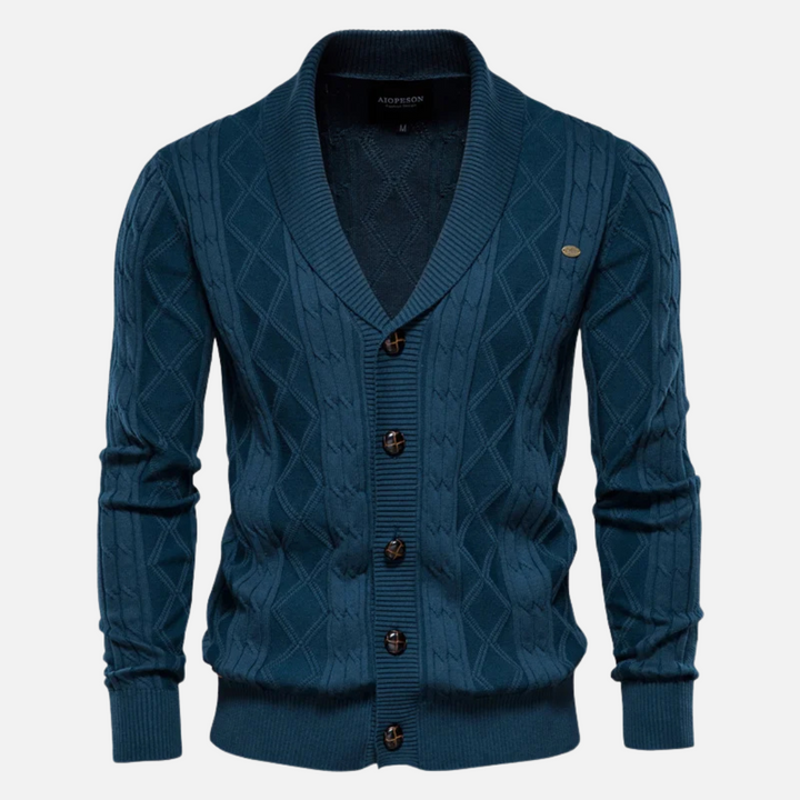 Éanna - Cozy Argyle Cardigan