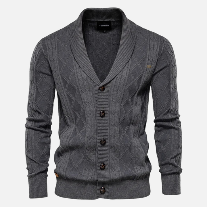 Éanna - Cozy Argyle Cardigan