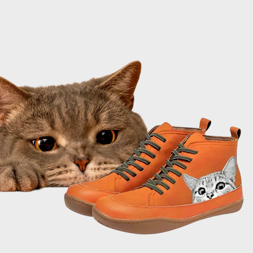 Erin - Cat Print Boots