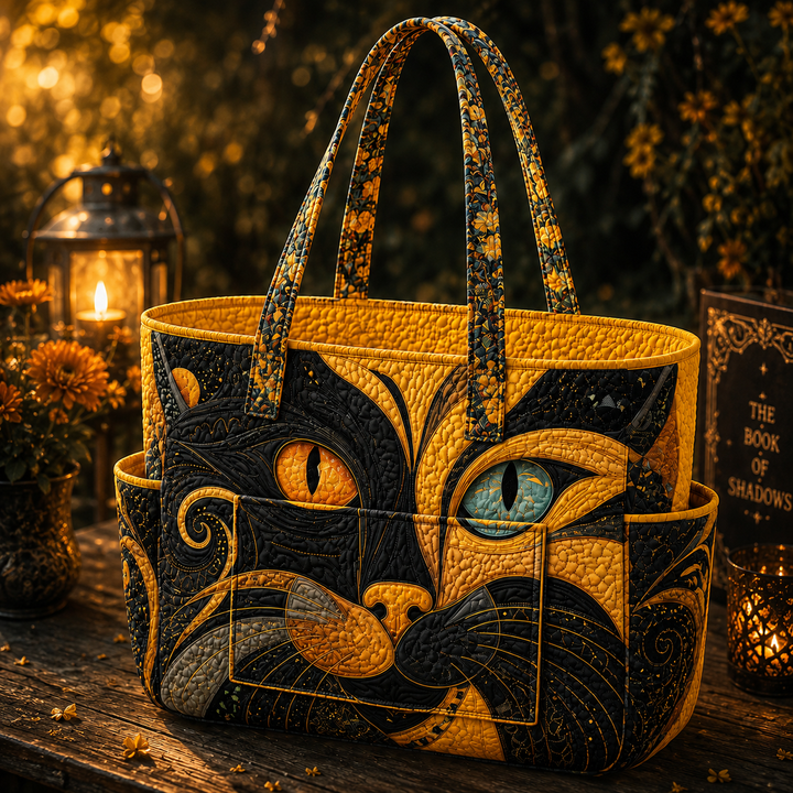 Swee Lan | Quilted Tote Bag with a Cat