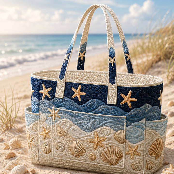 Bee Lian | Quilted Tote Bag with a Sea Breeze