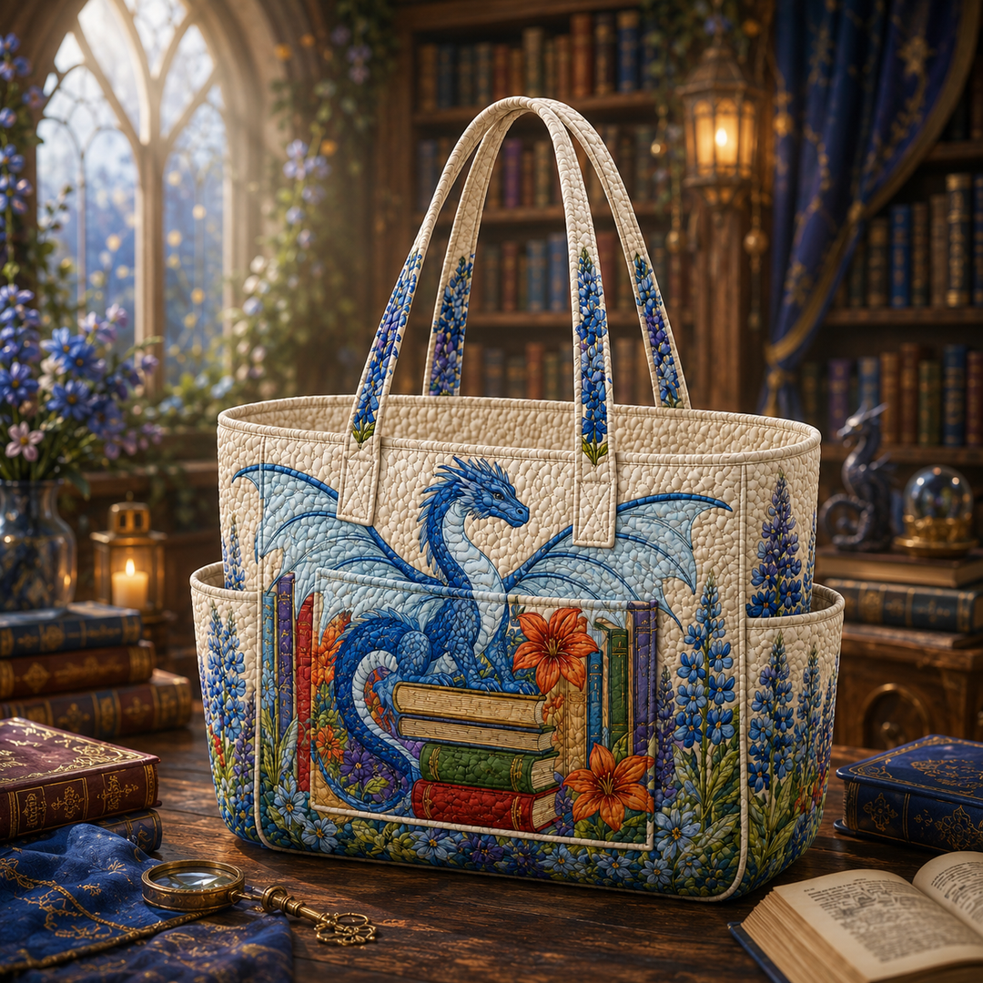 Geok Peng | Quilted Tote Bag with a Dragon