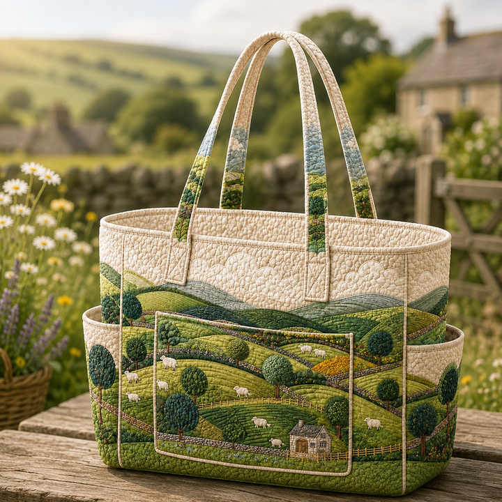 Chin Kim | Quilted Tote Bag with Little Sheep