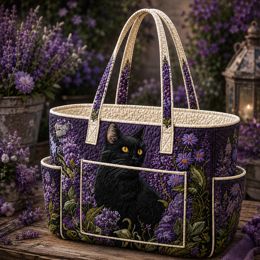 Yoke Choo | Quilted Tote Bag with a Cat