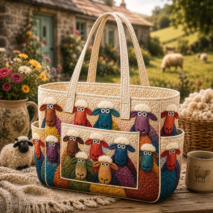 Swee Neo | Quilted Tote Bag with Dreamy Sheep