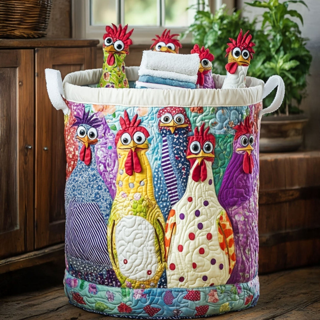 Cluck Couture | Quilted Laundry Basket