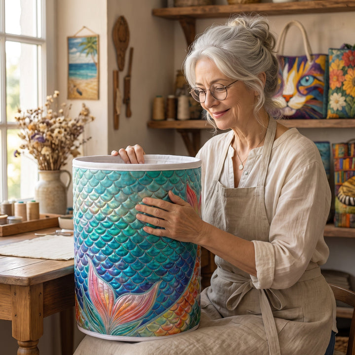 Marine Sparkle | Quilted Laundry Basket