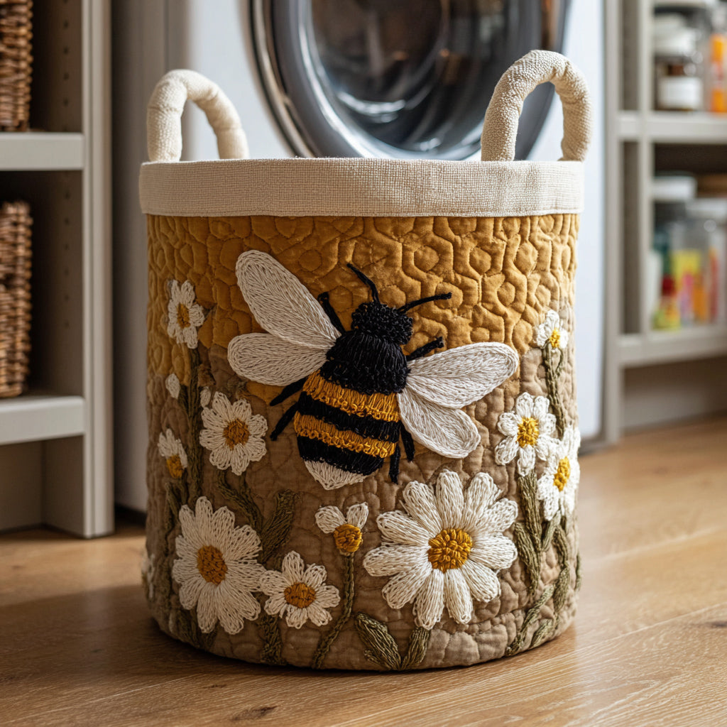 Daisy Bee | Quilted Laundry Basket