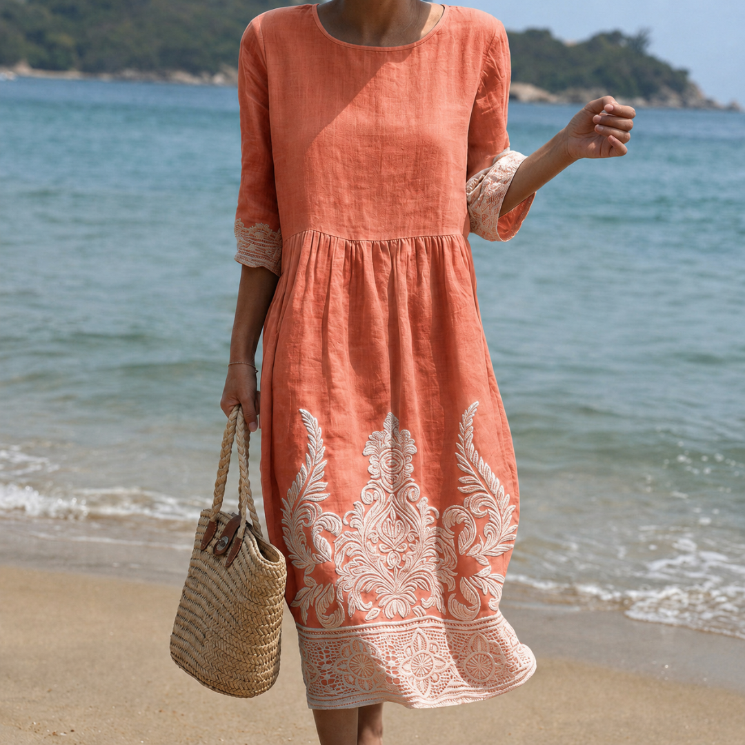 Aithne | Floral Embroidery Dress