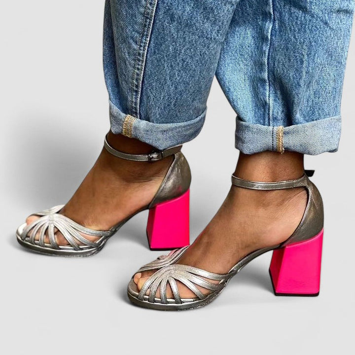 Aoibhín - Glossy Fuchsia Sandals