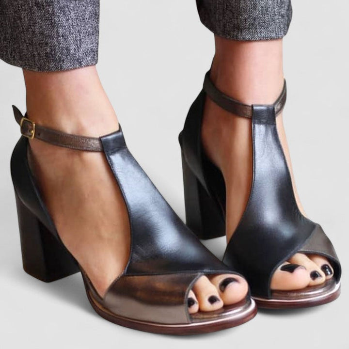 Aoibhinn - Colorful Patchwork Heeled Sandals