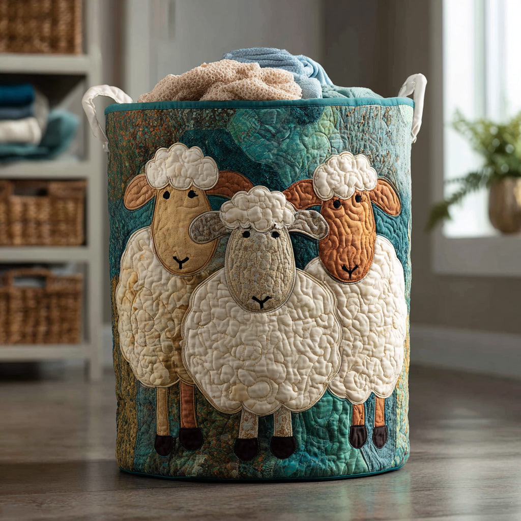 Fluff Parade | Quilted Laundry Basket