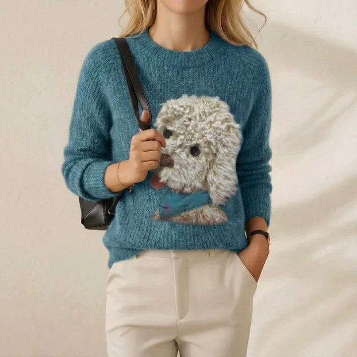 Denise – Teal Jumper with Poodle